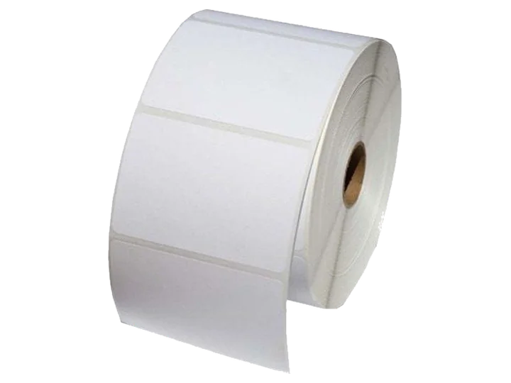 Rollo de etiquetas autoadhesivas en blanco